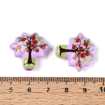 Printed Opaque Acrylic Beads OACR-N152-11A-1
