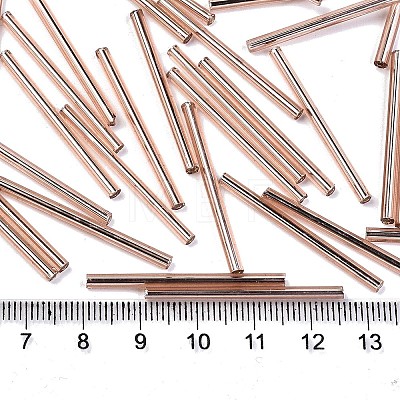 Electroplate Glass Bugle Beads X-SEED-S043-02A-03-1