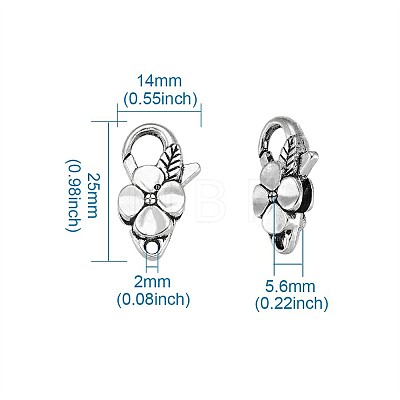 Kissitty Alloy Lobster Claw Clasps TIBE-KS0001-03AS-1