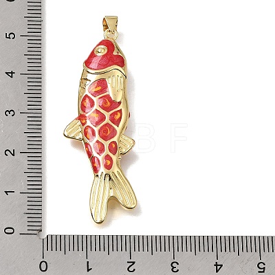 Brass Enamel Pendants KK-CBAEEA8-09G-1