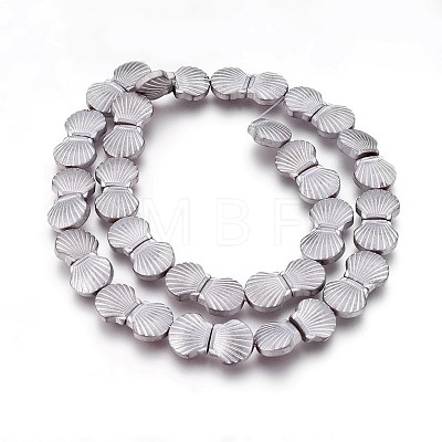 Electroplated Non-magnetic Synthetic Hematite Beads Strands G-P392-T-1
