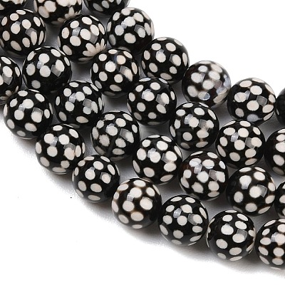 Tibetan Style dZi Beads Strands G-G328-A02-8mm-1