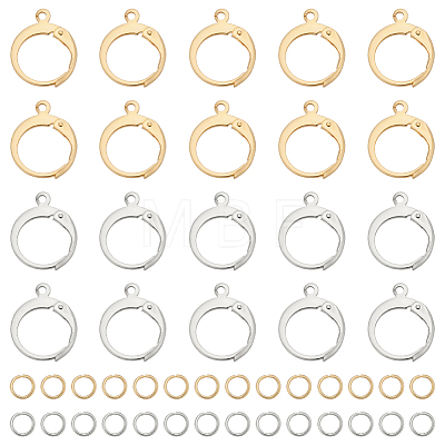 80Pcs 304 Stainless Steel Leverback Earring Findings DIY-ME0001-05-1
