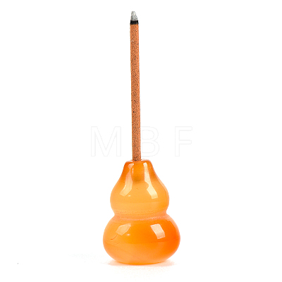 Natural Crystal Agate Gourd Incense Holders PW-WG87545-01-1