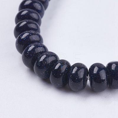 Synthetic Blue Goldstone Beads Strands X-G-S105-8mm-22-1