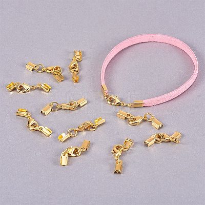 Alloy Clip Ends With Lobster Claw Clasps KK-PH0034-22-1