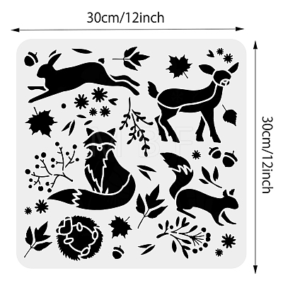 PET Hollow Out Drawing Painting Stencils DIY-WH0418-0042-1