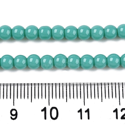 Opaque Solid Color Glass Beads Strands GLAA-T032-P4mm-12A-1