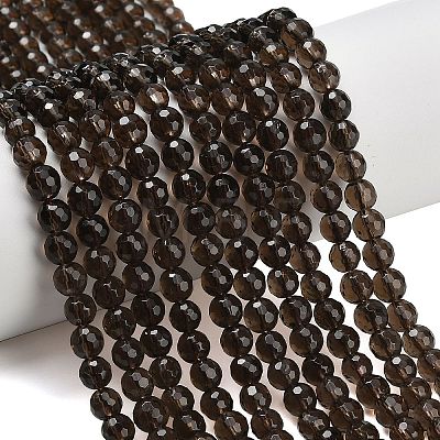 Natural Smoky Quartz Beads Strands G-C280-B09-6mm-1