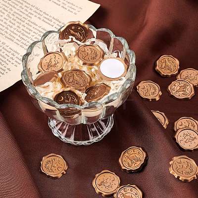 50Pcs Adhesive Wax Stamp Stickers DIY-CP0005-82C-1