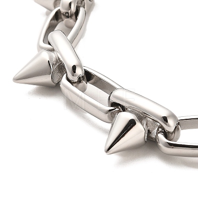 304 Stainless Steel Spike Link Chain Bracelets BJEW-E094-13P-1
