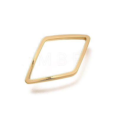 Brass Open Back Bezel Link Rings KK-B152-08D-G-1