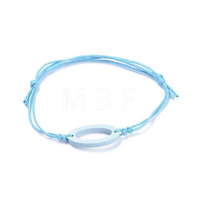 Adjustable Waxed Cotton Cord Bracelets BJEW-JB04293-1