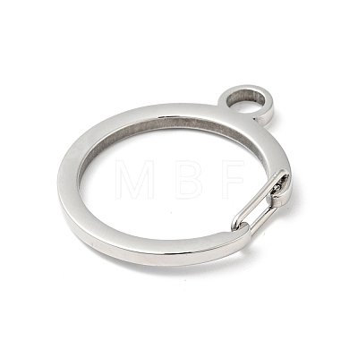 304 Stainless Steel Gate Snap Key Clasps STAS-C056-09P-1