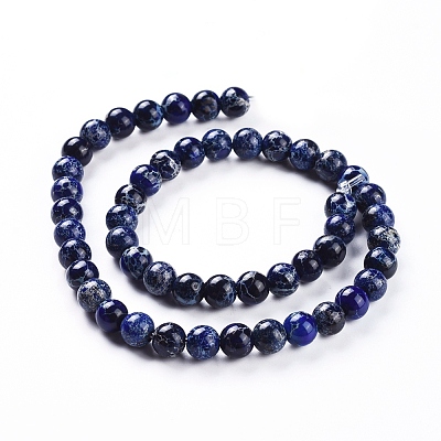 Natural Imperial Jasper Beads Strands G-G814-07-8mm-02-1
