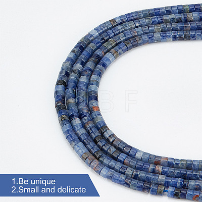 GOMAKERER 2 Strands Natural Sodalite Beads Strands G-GO0001-41-1