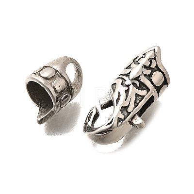 304 Stainless Steel Fold Over Clasps STAS-R140-14AS-01-1