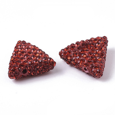 Handmade Polymer Clay Rhinestone Beads RB-T017-05B-1