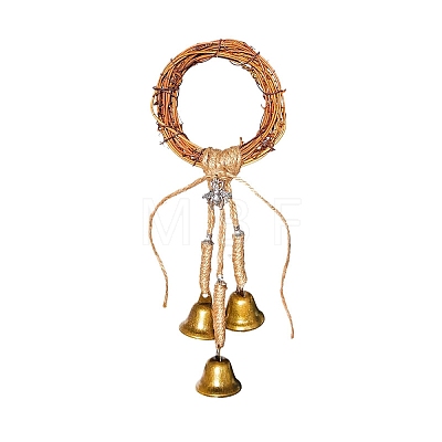 Rattan Circle Witch Bells for Door Knob Protection PW-WGBBE62-01-1