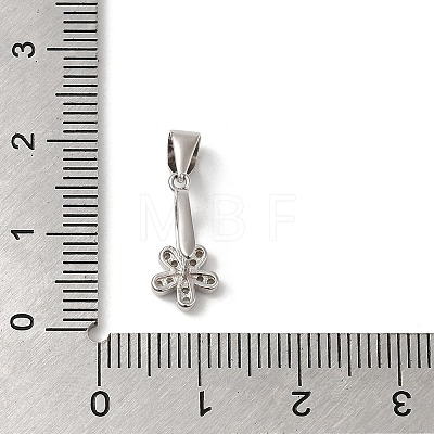 Rhodium Plated 925 Sterling Silver Ice Pick Pinch Bails STER-NH0001-22P-1