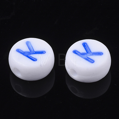 Initial Acrylic Beads OACR-E001-20K-1