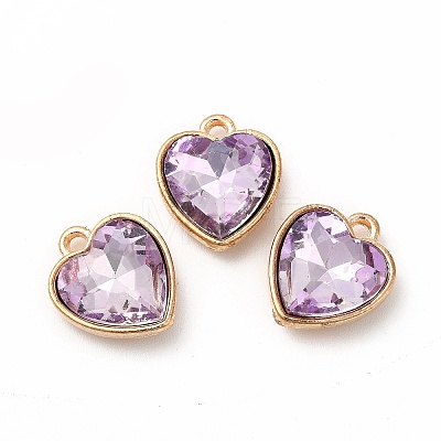 Faceted Glass Rhinestone Pendants GLAA-I051-B06-1