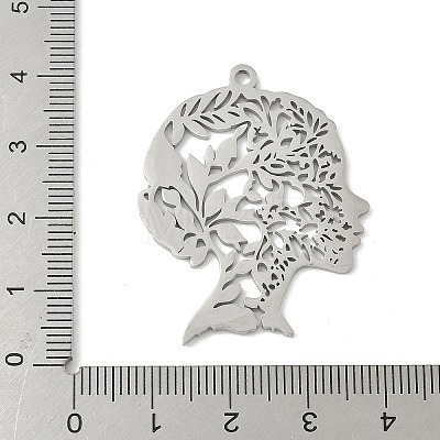 304 Stainless Steel Pendants STAS-V016-16P-1