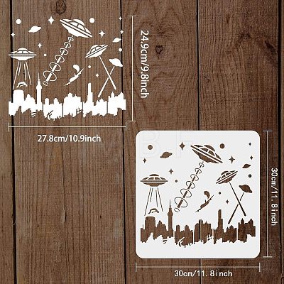 Large Plastic Reusable Drawing Painting Stencils Templates DIY-WH0172-798-1