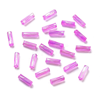 10G Ceylon Glass Twist Bugle Beads SEED-L012-01F-1