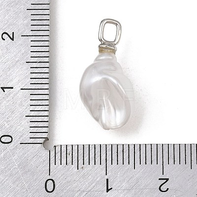 Brass & ABS Plastic Pearl Pendants PL-CBAEB37-01B-P-1
