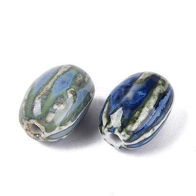 Vintage Handmade Porcelain Beads PORC-Q006-10J-1