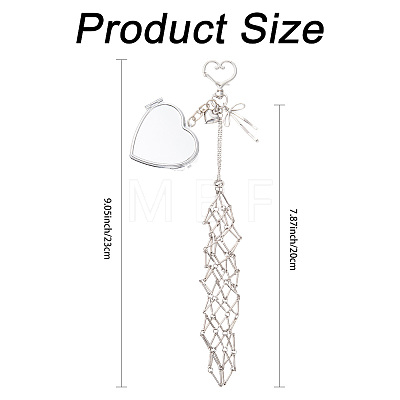 Stainless Steel Portable Lipstick Pouch Pendant Decorations HJEW-FS00107-1