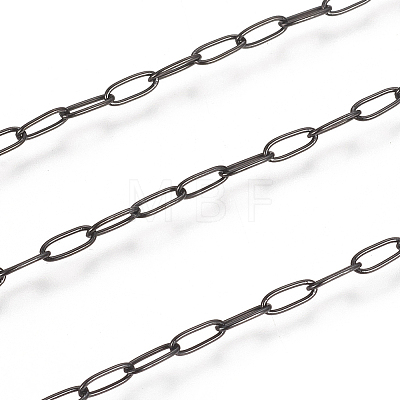 304 Stainless Steel Paperclip Chains CHS-F010-01H-B-1