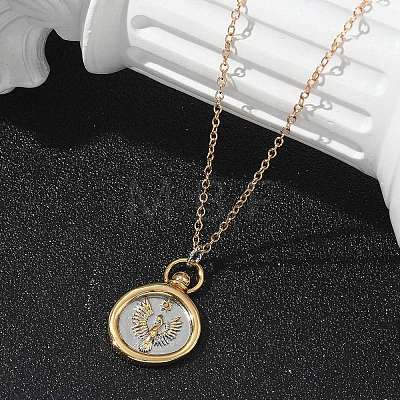 Brass Twelve Constellations Tarot Pendant Necklaces NJEW-Q006-01J-G-1