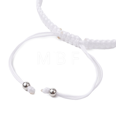 Cross Alloy Connector Charms Braided Bracelets BJEW-JB11067-02-1