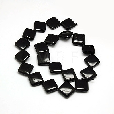 Natural Rhombus Obsidian Beads Strands G-L254-11-1