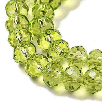 Transparent Baking Paint Glass Beads Strands DGLA-A034-T8mm-D05-1