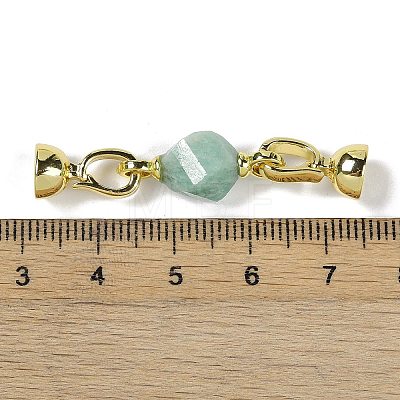 Natural Amazonite with Brass Fold Over Clasps G-G141-02G-05-1