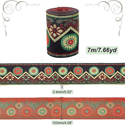 Ethnic Style Polyester Lace Ribbon OCOR-WH0067-18-1