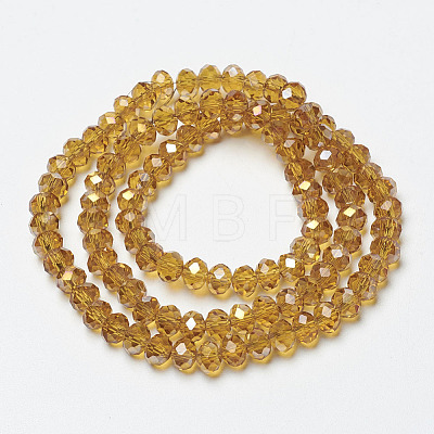 Electroplate Transparent Glass Beads Strands EGLA-A034-T3mm-H20-1