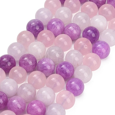Natural White Jade & Madagascar Rose Quartz & Dyed White Jade Beads Strands GG-CBA1A62-A01-02-1