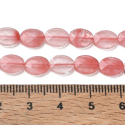 Synthetic Cherry Quartz Glass Beads Strands G-H349-A01-27-1