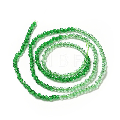 2 Colors Transparent Glass Beads Strands GLAA-G093-01L-1