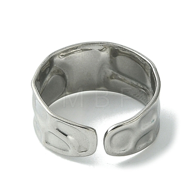 304 Stainless Steel Open Cuff Ring RJEW-L110-019P-1