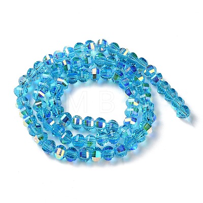 Transparent Electroplate Glass Beads Strands GLAA-Q099-D01-02-1