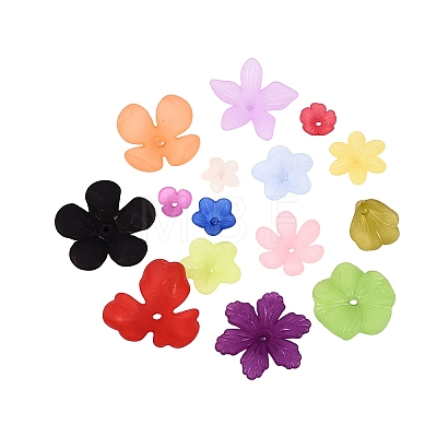 Frosted Acrylic Bead Caps KY-Q004-08A-1