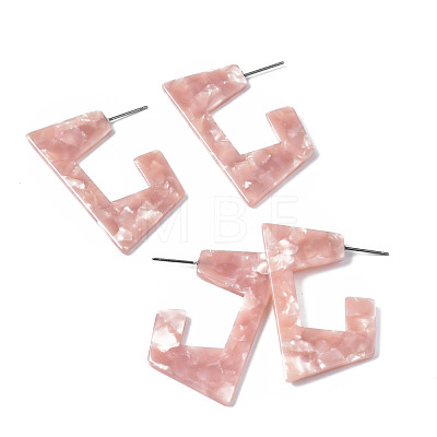 Cellulose Acetate(Resin) Stud Earrings KY-S163-381-1