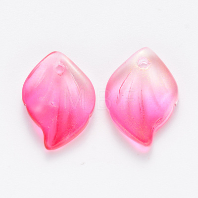 Transparent Spray Painted Glass Pendants GLAA-S054-001B-01-1
