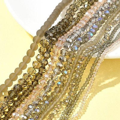 Electroplate Glass Beads Strands EGLA-FS0001-42E-1