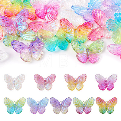  18Pcs 9 Colors Transparent Resin Pendants RESI-TA0002-03-1